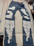 Luxe Lace Denim Stakked Jeans