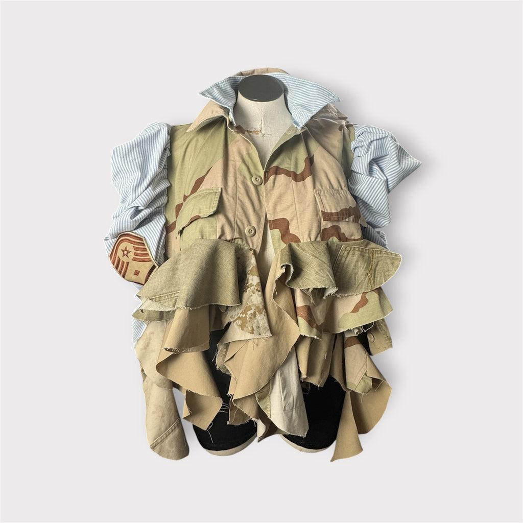 Desert Storm Ruffle Peplum Shacket