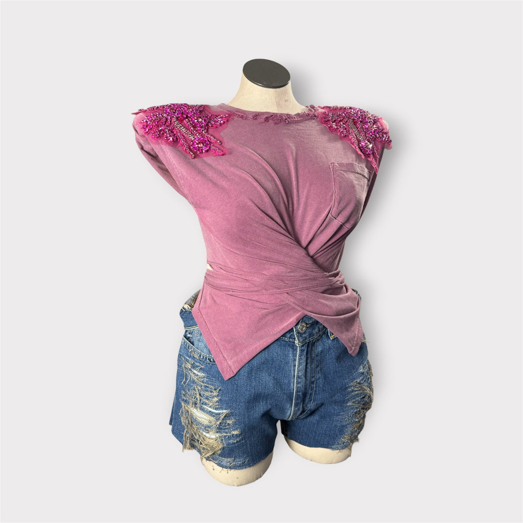 Crystal Wrap Tee