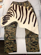 Exotic Pony Hair Overlay and Camo Cargos