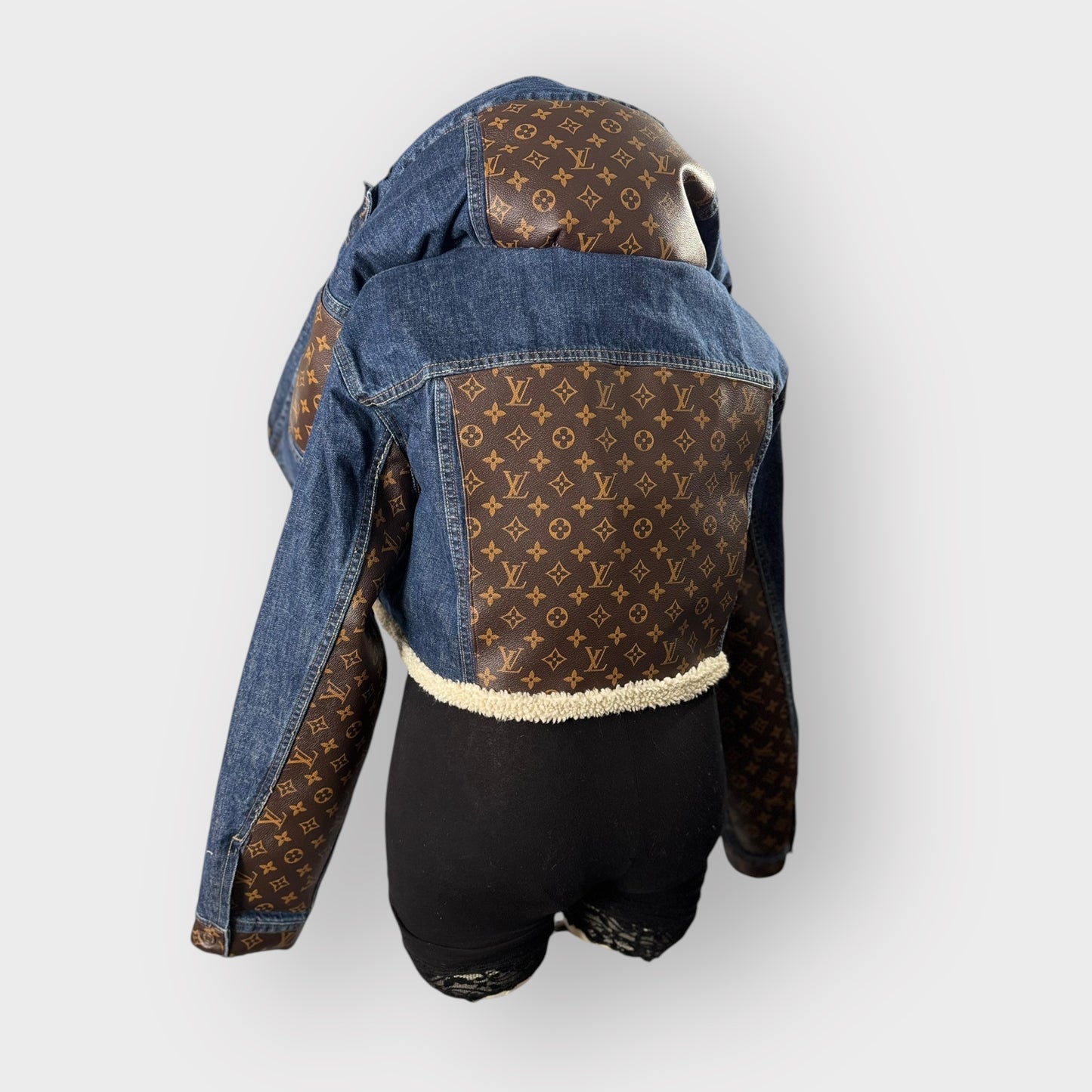 Deluxe Designer Insp. Denim Sherpa Jacket