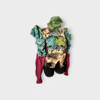 Leopard Mixed Media Street Style Hooded Tee
