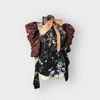Distressed Stallion Print Couture Sleeve Tee