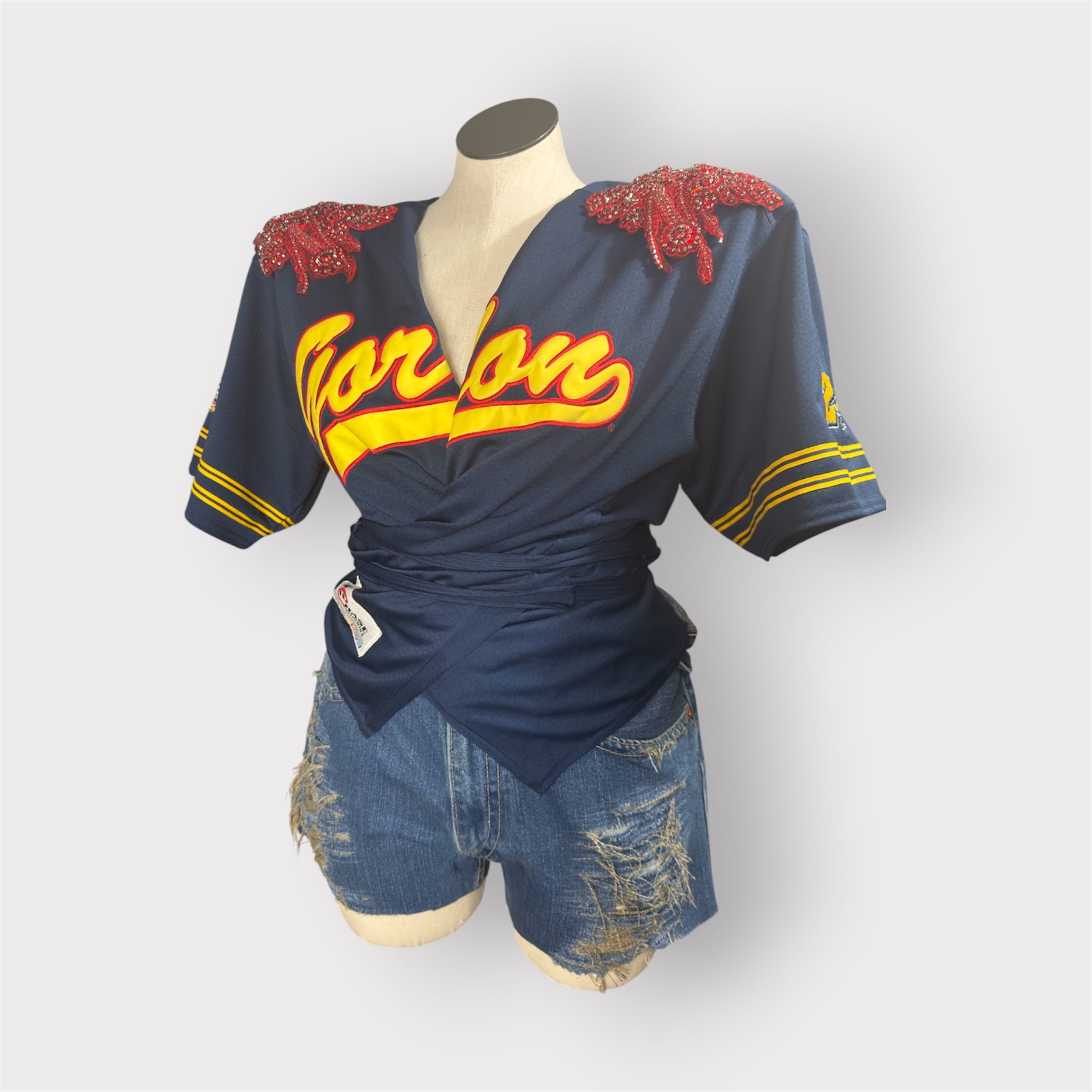Luxe Wrap Couture Shoulder Race Car Jersey