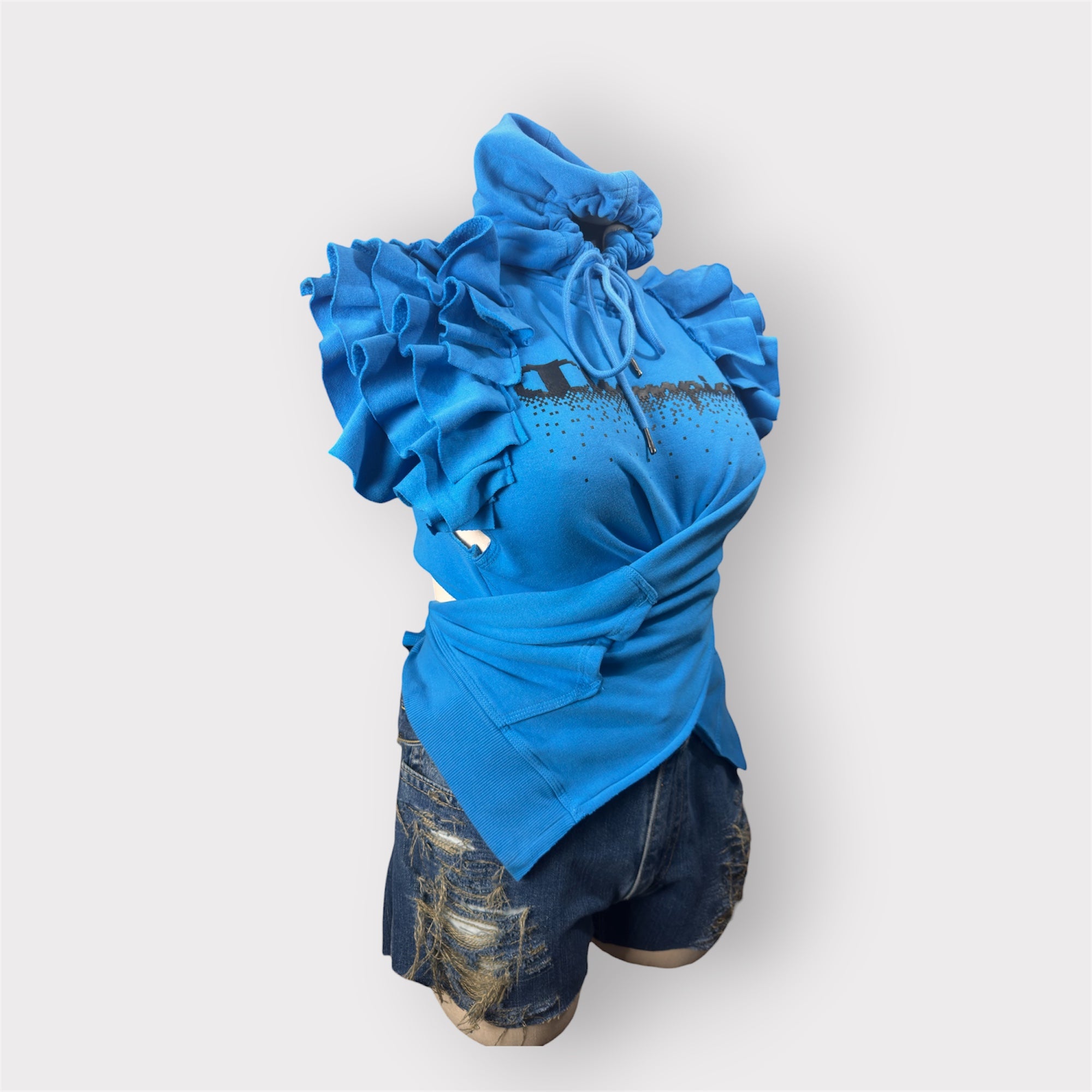 Ruffle Wrap Hoodie