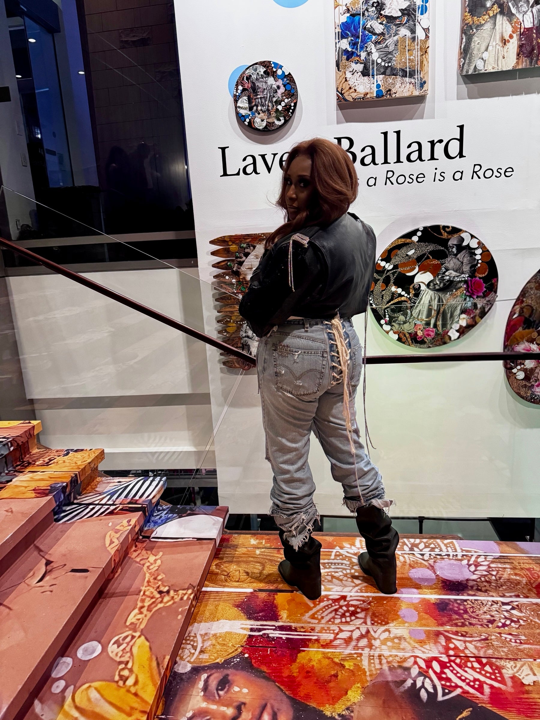 Distressed Denim Corset Back Jeans