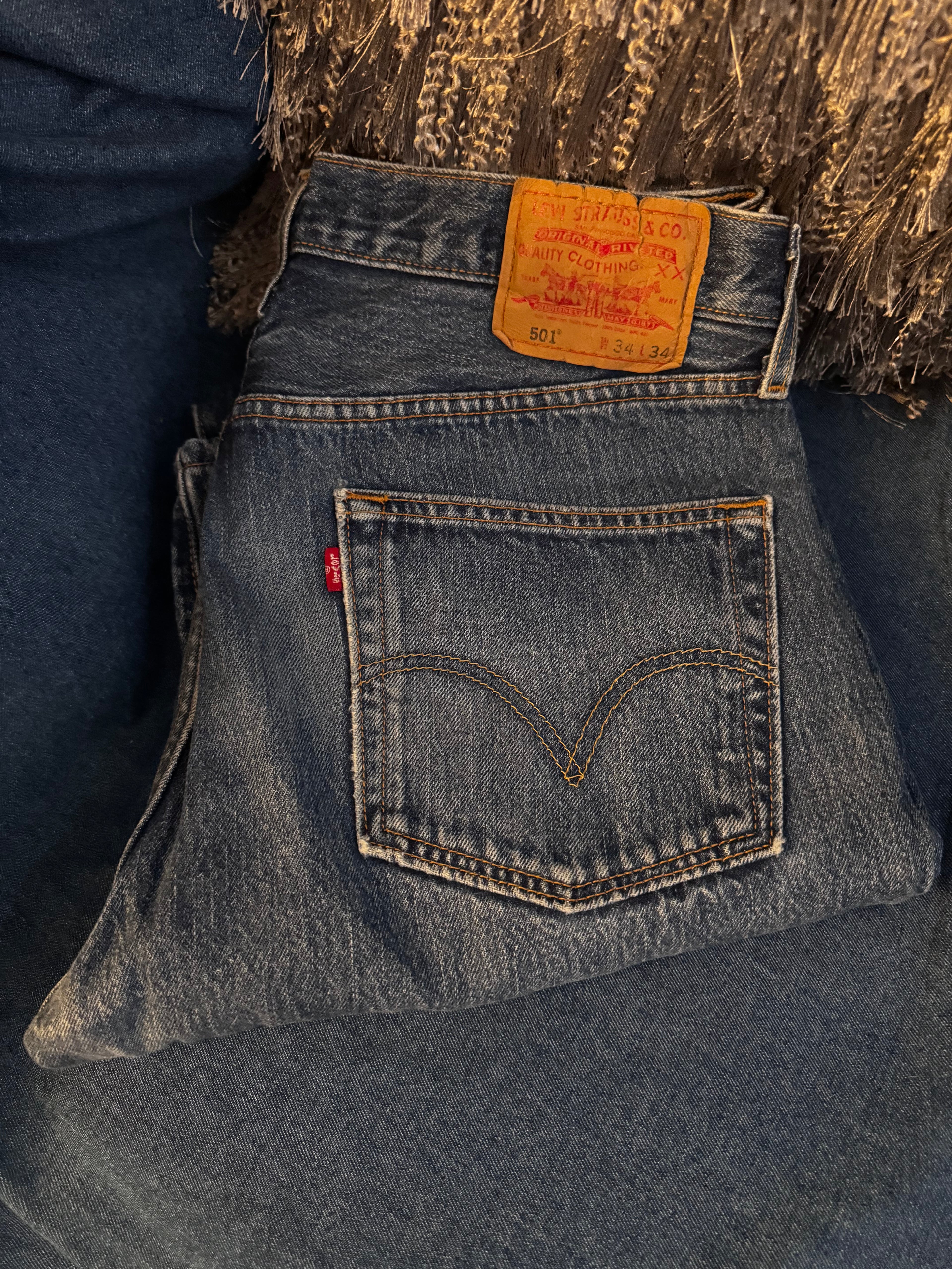 Distressed Denim Corset Back Jeans