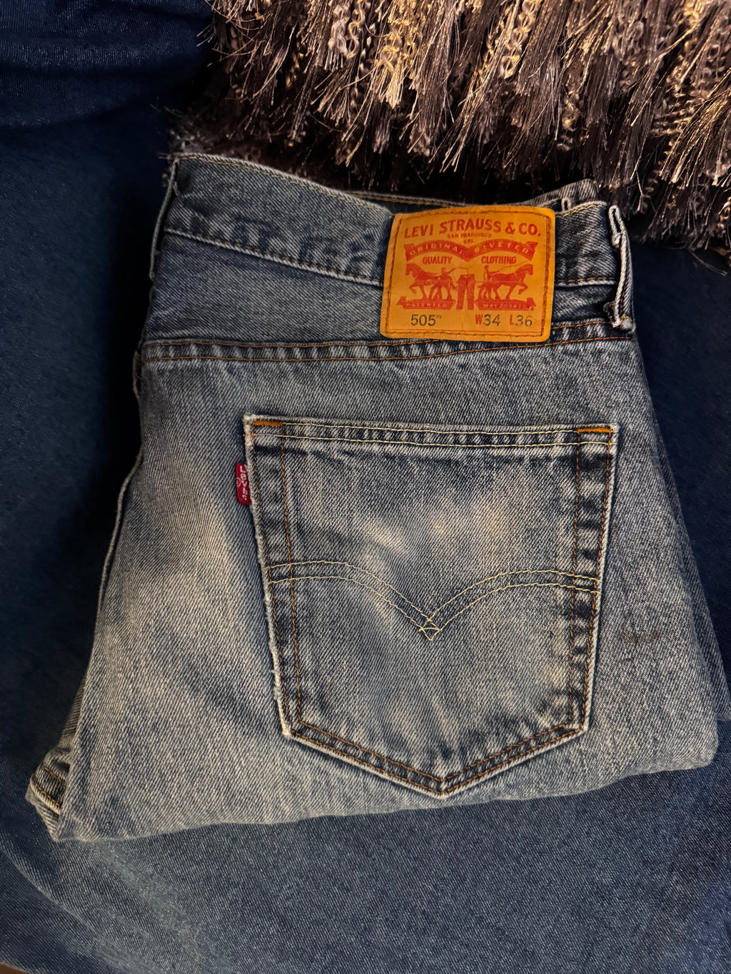 Distressed Denim Corset Back Jeans