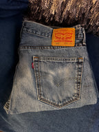 Distressed Denim Corset Back Jeans