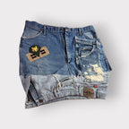 Patchwork Denim Skirt