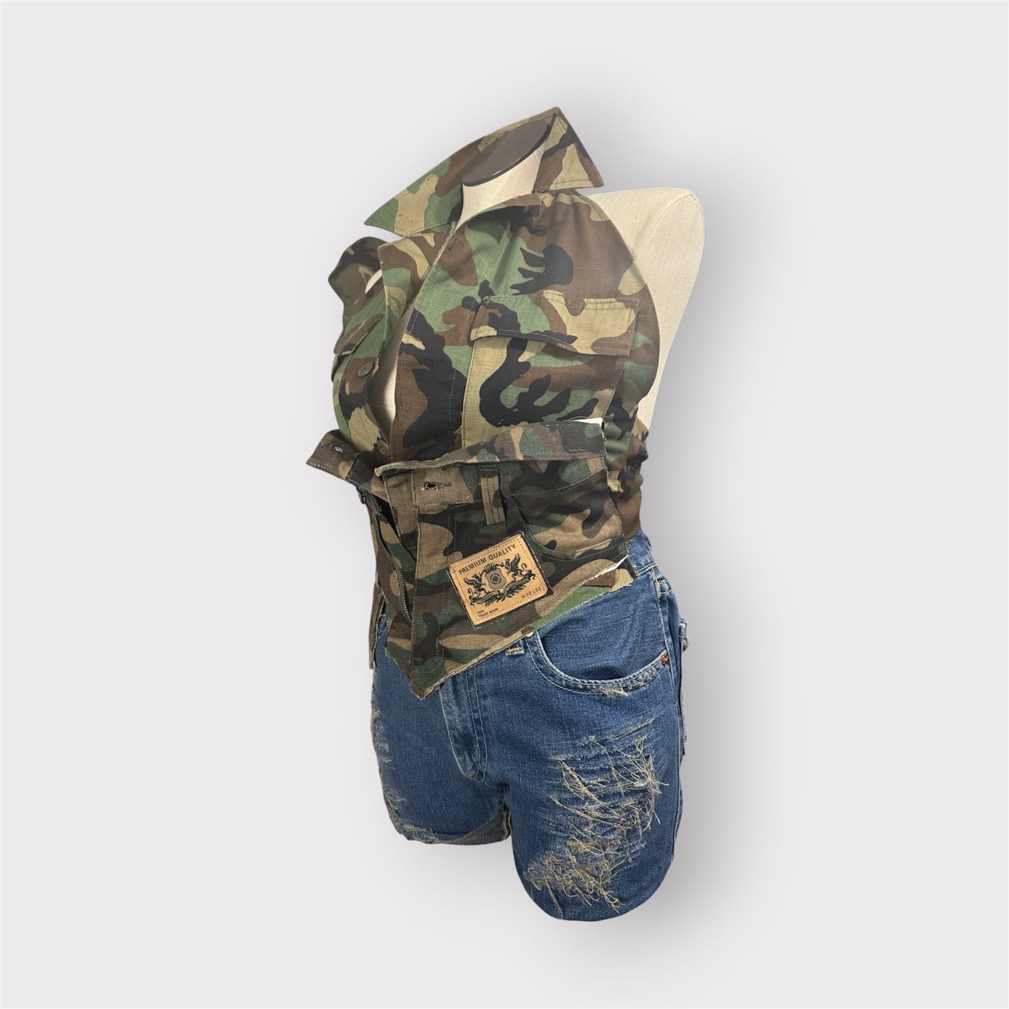 Custom G.I. Jane Camo Bustier Style Halter
