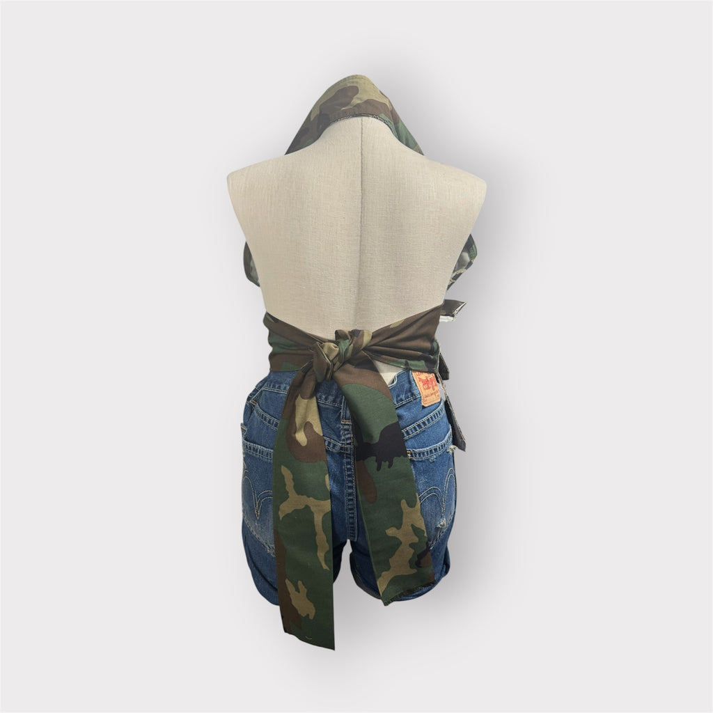 Custom G.I. Jane Camo Bustier Style Halter