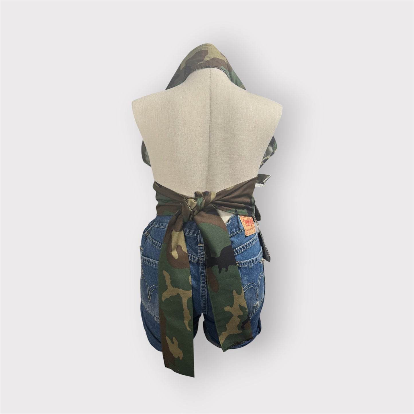 Custom G.I. Jane Camo Bustier Style Halter