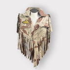 Choco Chip Camo Fringe Poncho