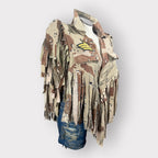 Choco Chip Camo Fringe Poncho