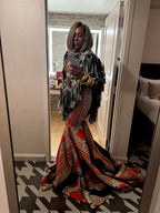 Choco Chip Camo Fringe Poncho