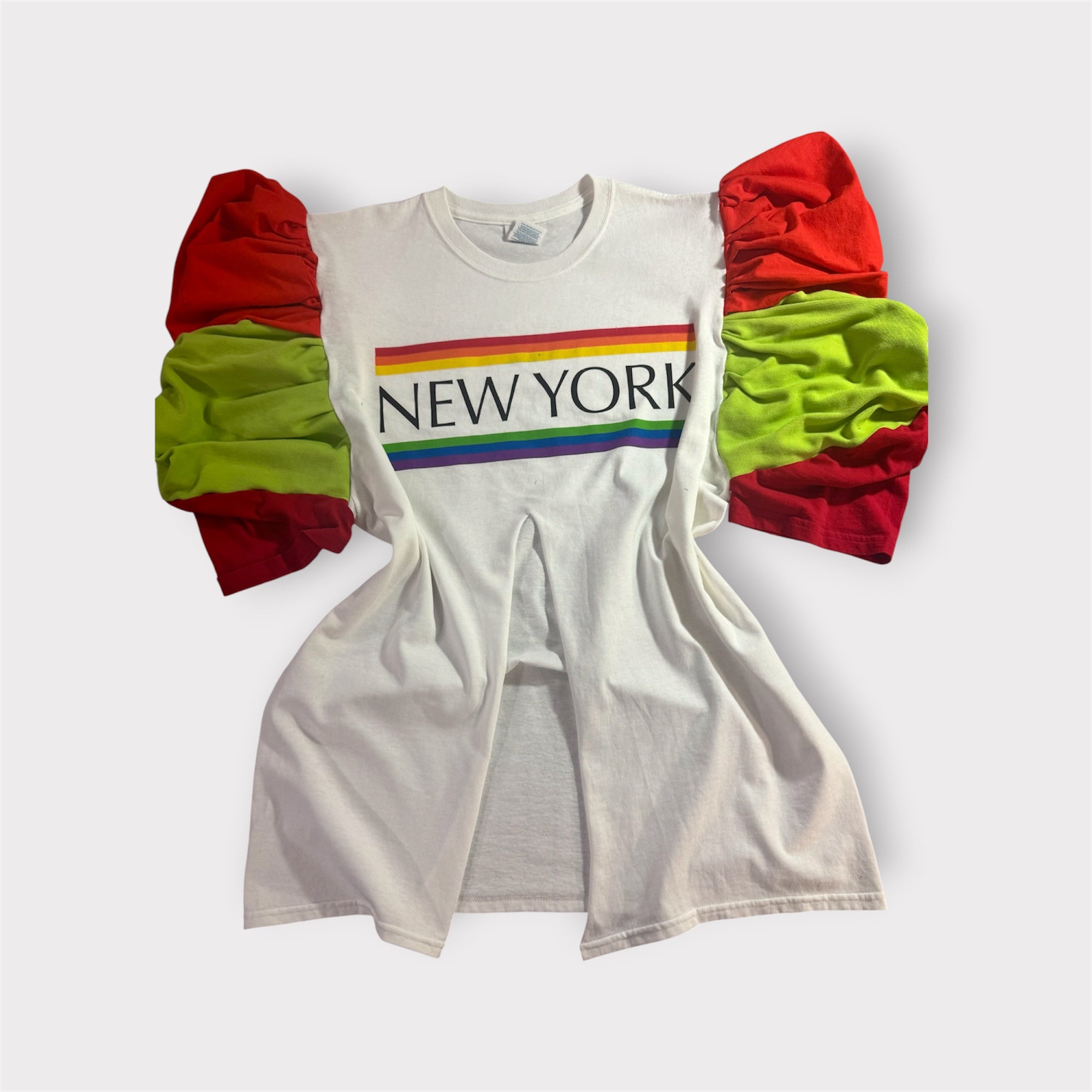 Multi Color Puff Sleeve Tee
