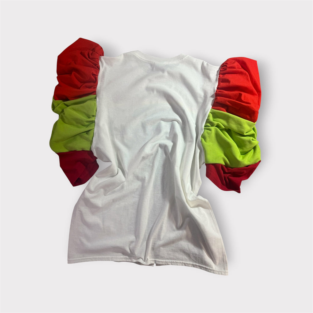 Multi Color Puff Sleeve Tee