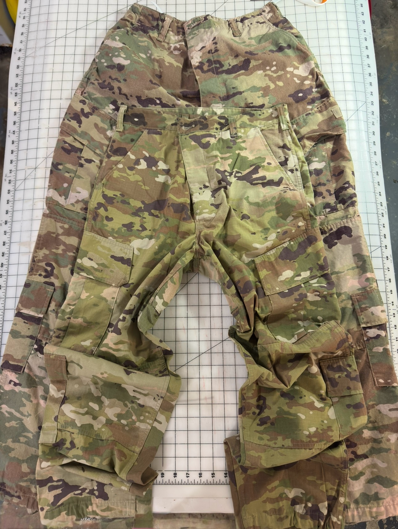 Double Camo Drop Crotch Baggy Cargos