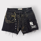 Triple Denim Shorts