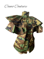 (Made to order) Camo Couture Flounce Sleeve Jacket