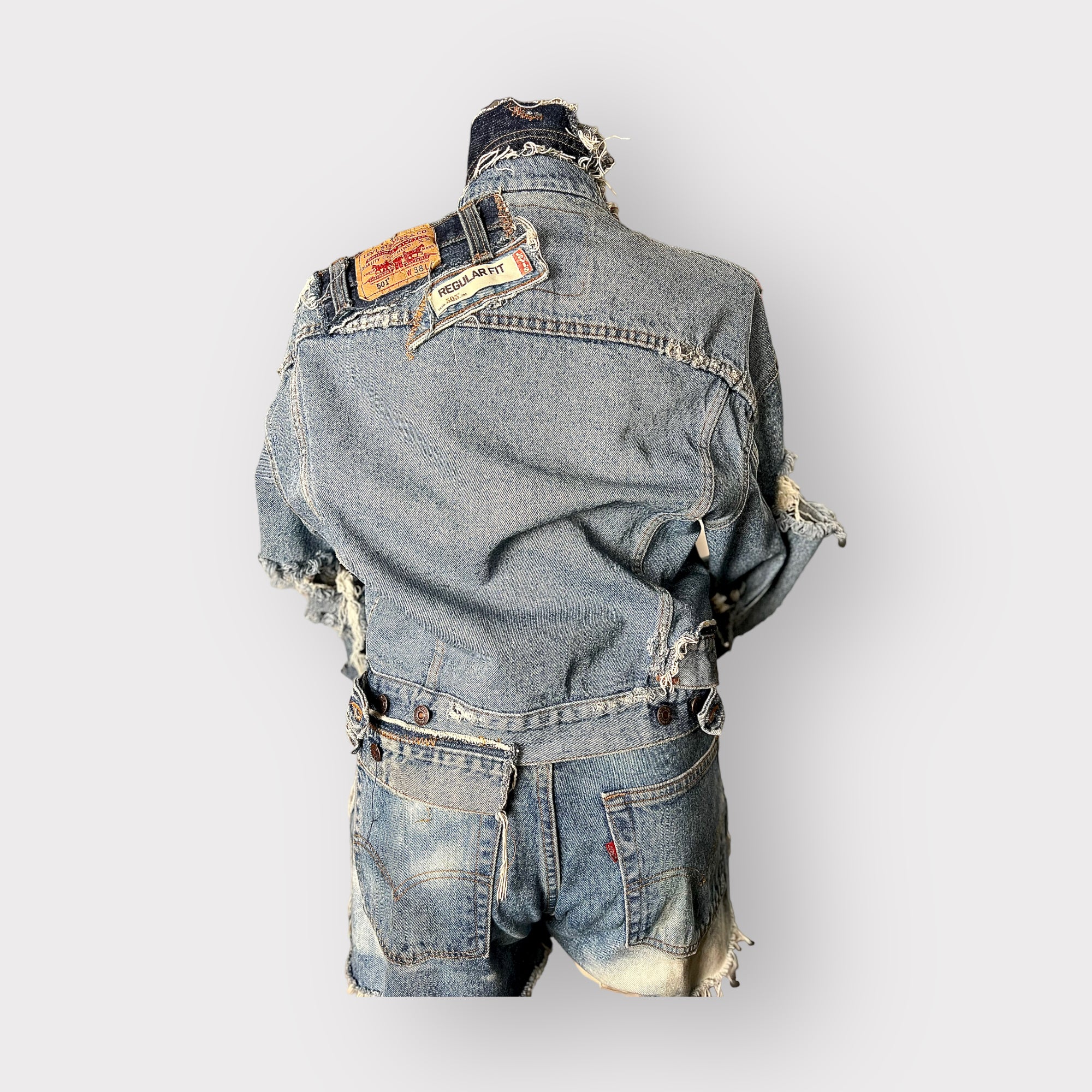 Vintage Denim Patchwork Jacket