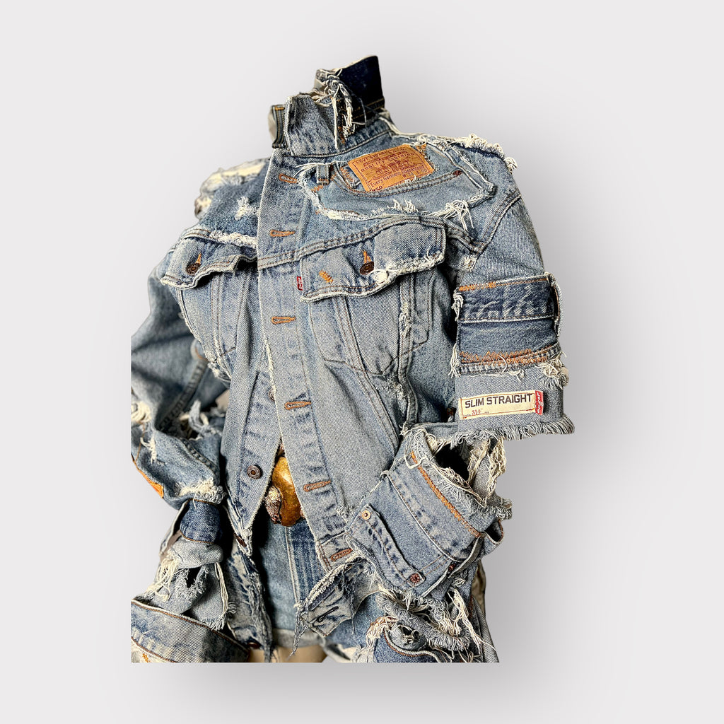 Vintage Denim Patchwork Jacket