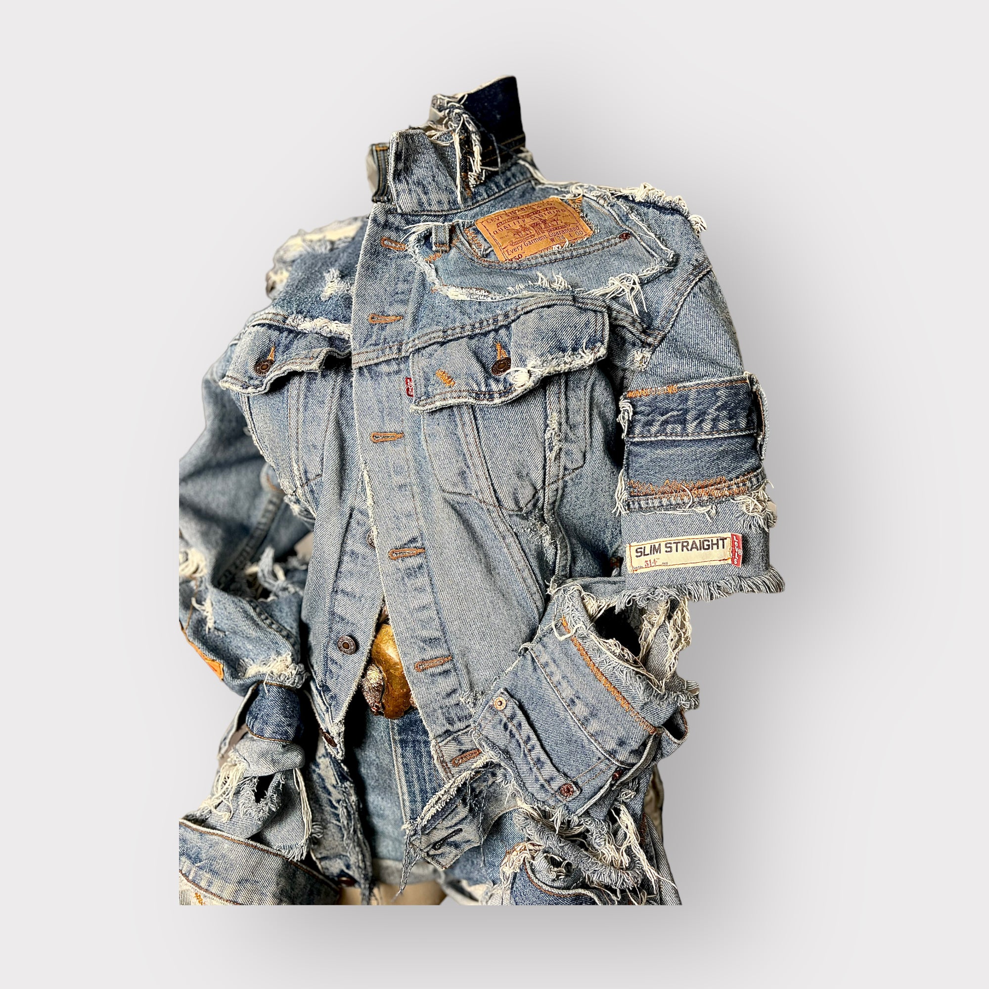 Vintage Denim Patchwork Jacket