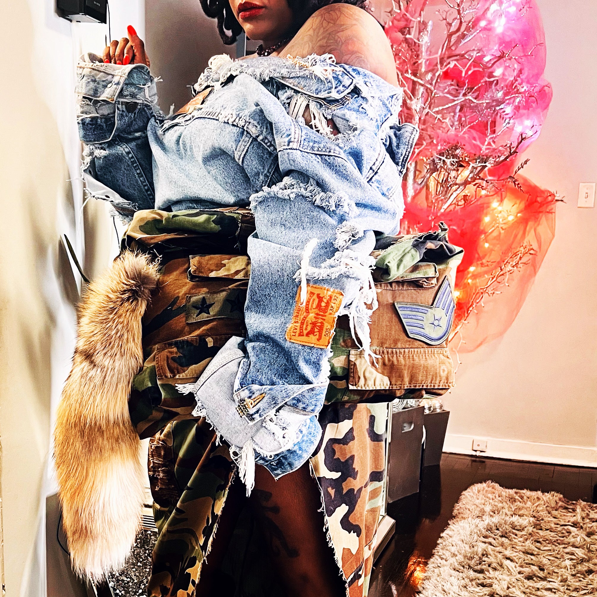 Vintage Denim Patchwork Jacket