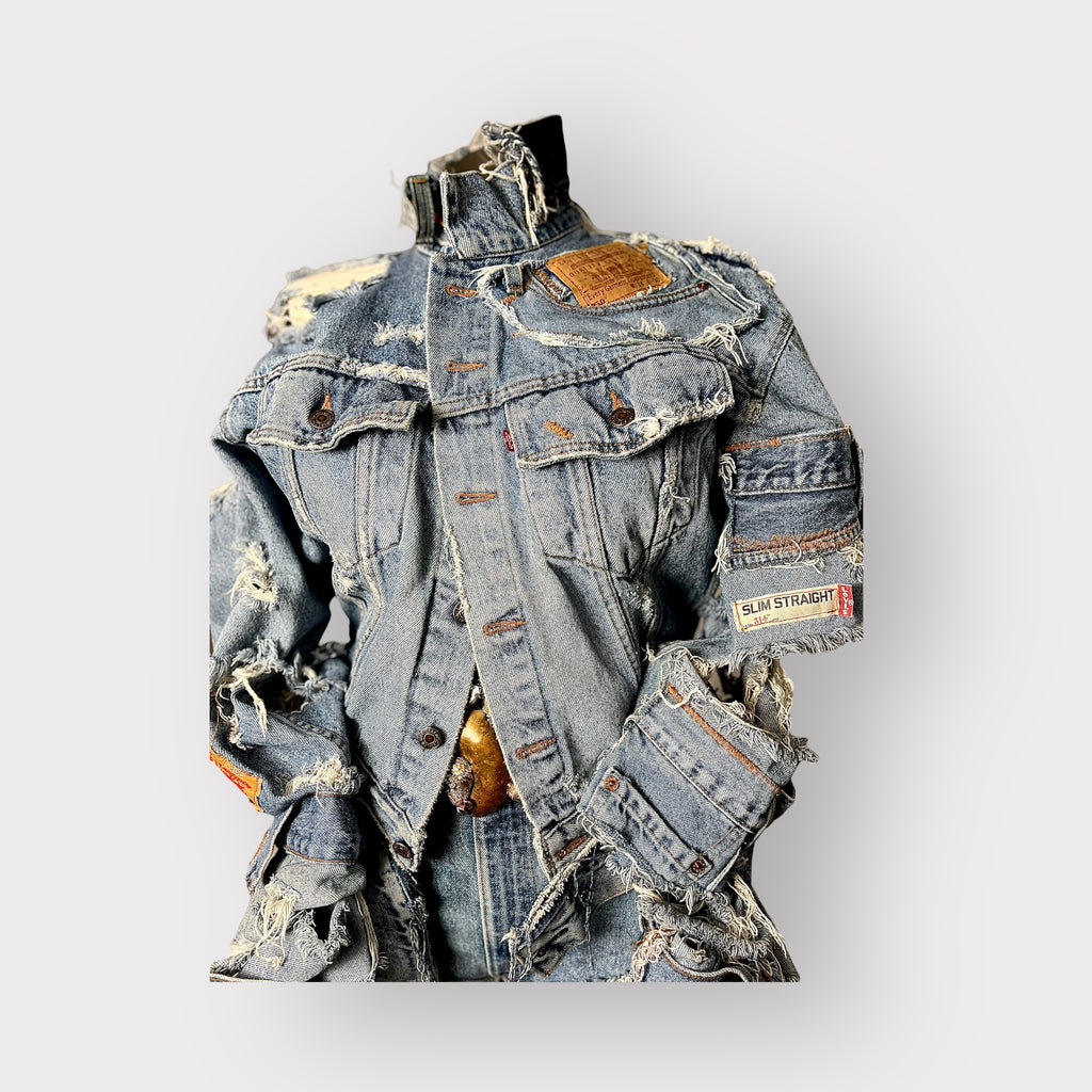 Vintage Denim Patchwork Jacket