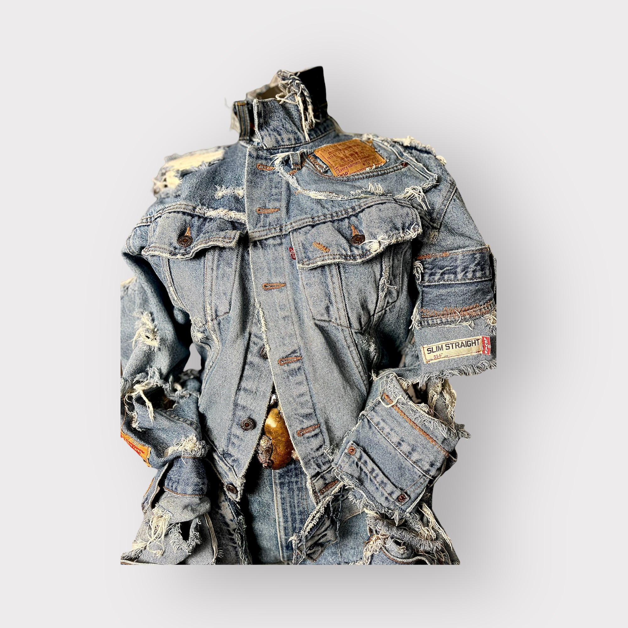 Vintage Denim Patchwork Jacket