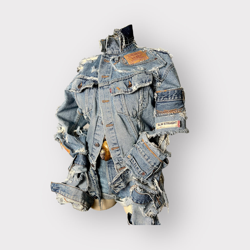 Vintage Denim Patchwork Jacket