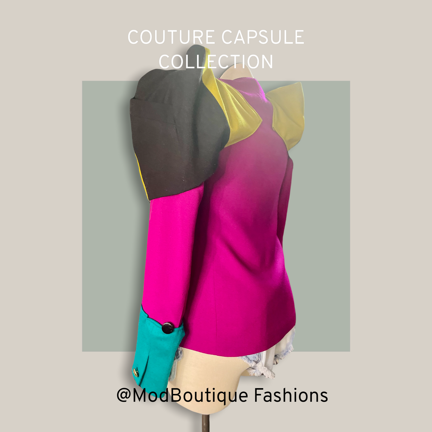 Custom Couture Color Block Blazer