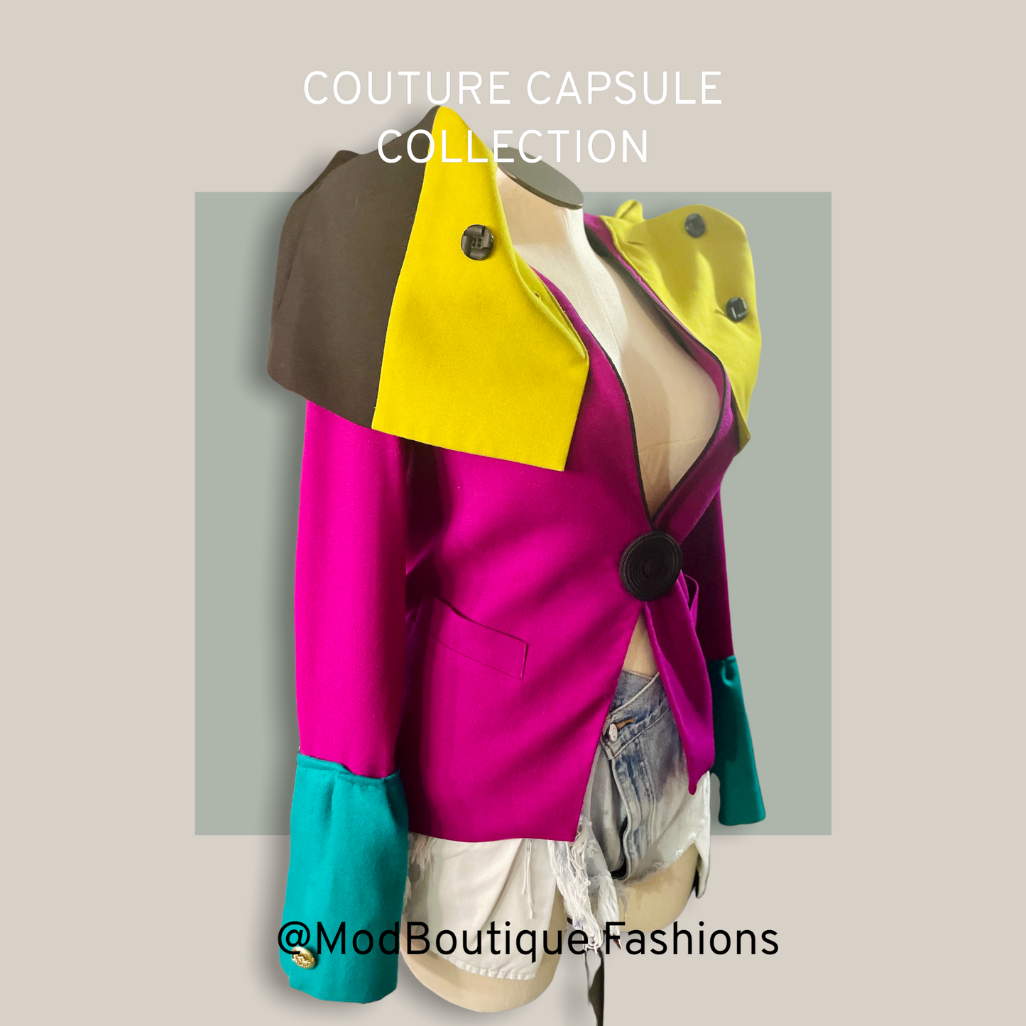 Custom Couture Color Block Blazer