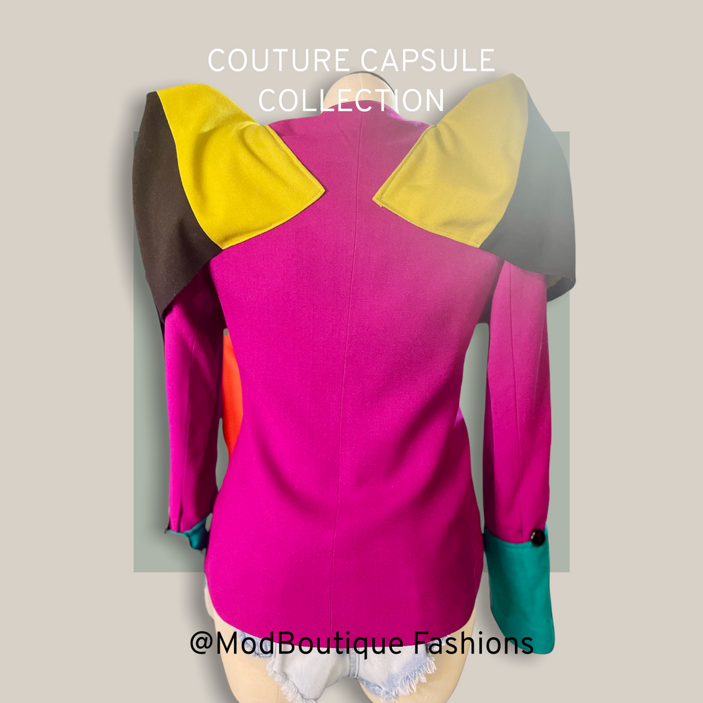 Custom Couture Color Block Blazer
